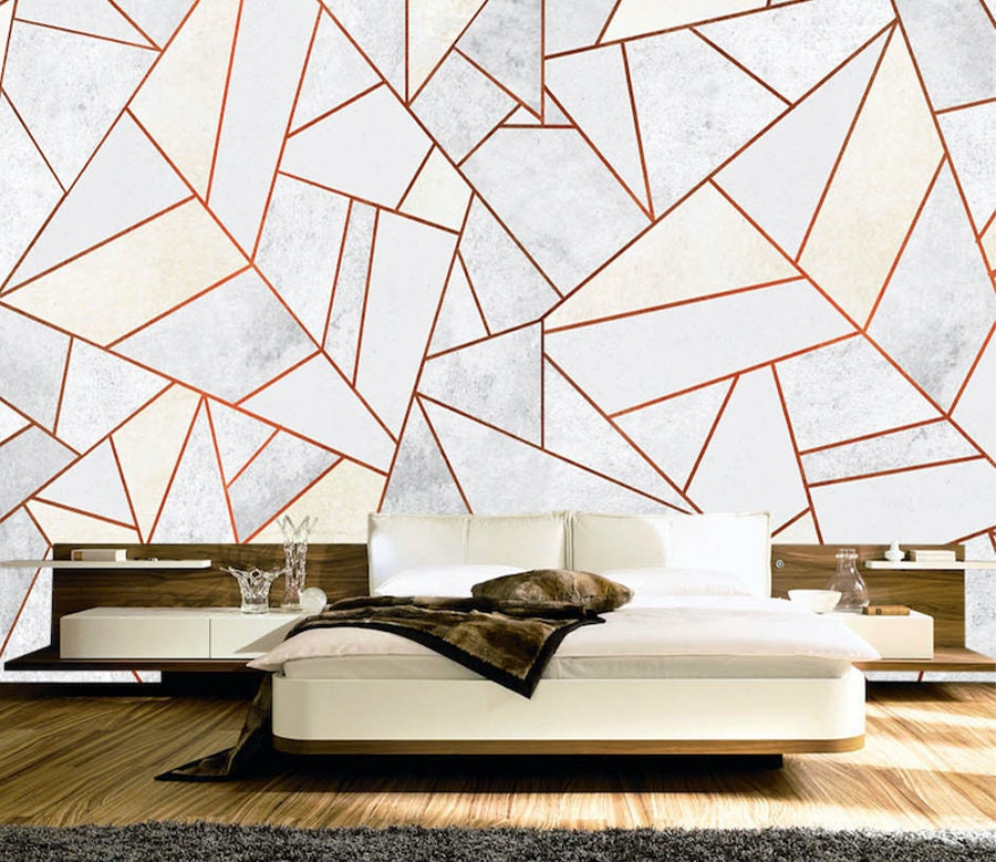 Square Line 3037 Wallpaper Mural Self Adhesive Peel and Stick | Etsy