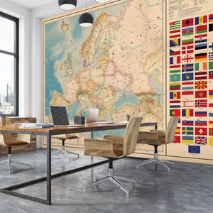 NationalFlagge Weltkarte 067 Tapete Wandbild selbst klebende Schälen und Stick Wand Aufkleber Wanddekoration Design abnehmbar