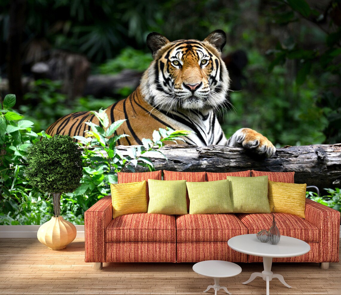 Tiger Forest 1978 Wallpaper Mural Self Adhesive Peel and Stick - Etsy