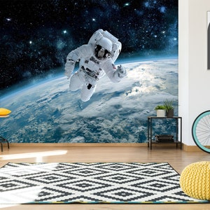 Simpatico astronauta 6306 Carta da parati murale autoadesivo buccia adesiva e adesivo parete adesivo parete decorazione design romy rimovibile