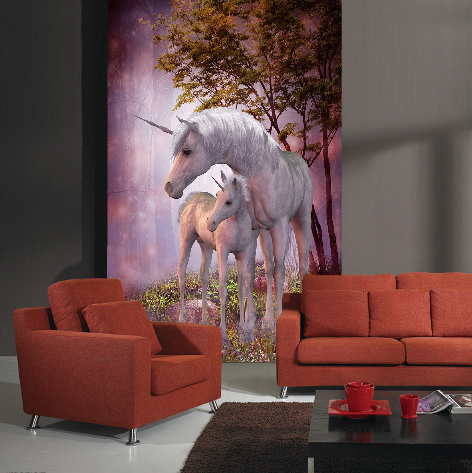 Pink Unicorn 2179 Wallpaper Mural Self Adhesive Peel and Stick | Etsy