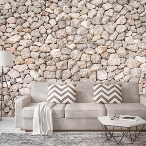 123"x87"(312x219cm) Irregular Stones 1032 Wallpaper Mural Self Adhesive Peel and Stick Wall Sticker Wall Decoration Design Removable