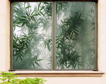 3D Misty Bamboo Forest W1902 Window Film Print Sticker Cling Stained Glass Xmas Window Decor UV Heat Control Glass Privacy Window Film Romy