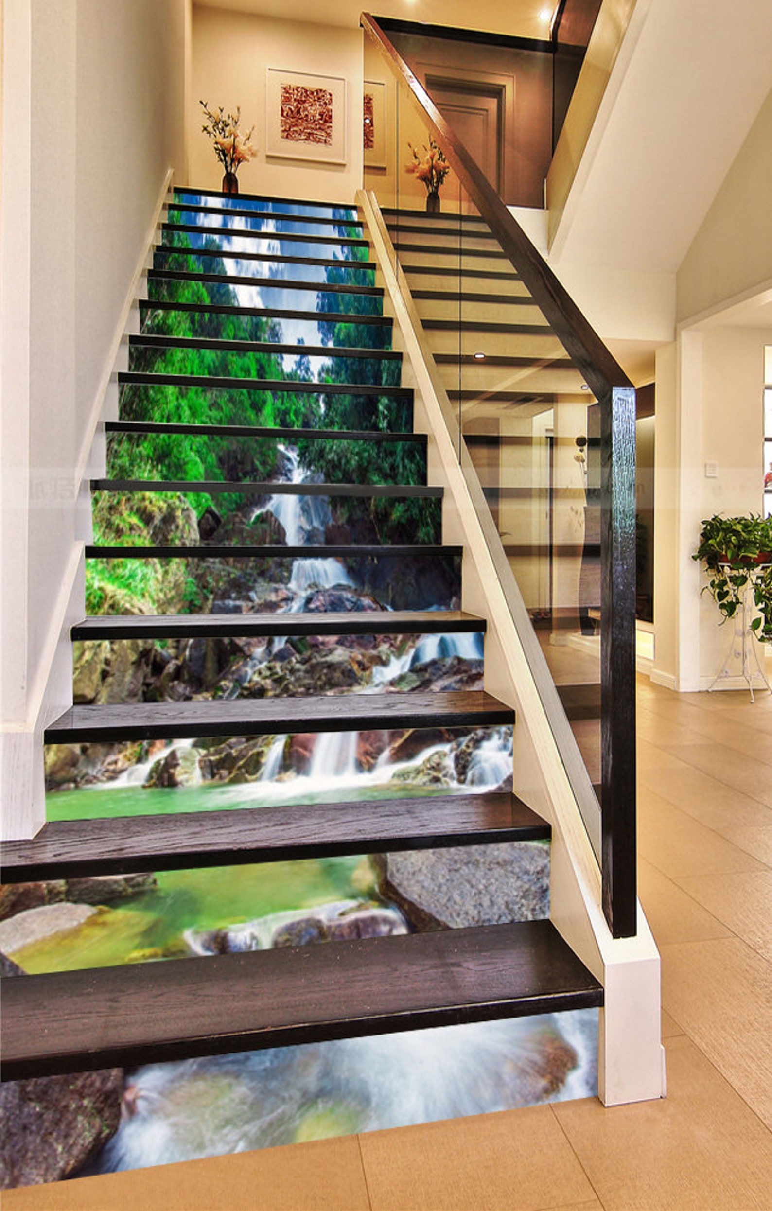 3D Green Small Lake SS585 Pattern Tile Marble Stair Risers Etsy