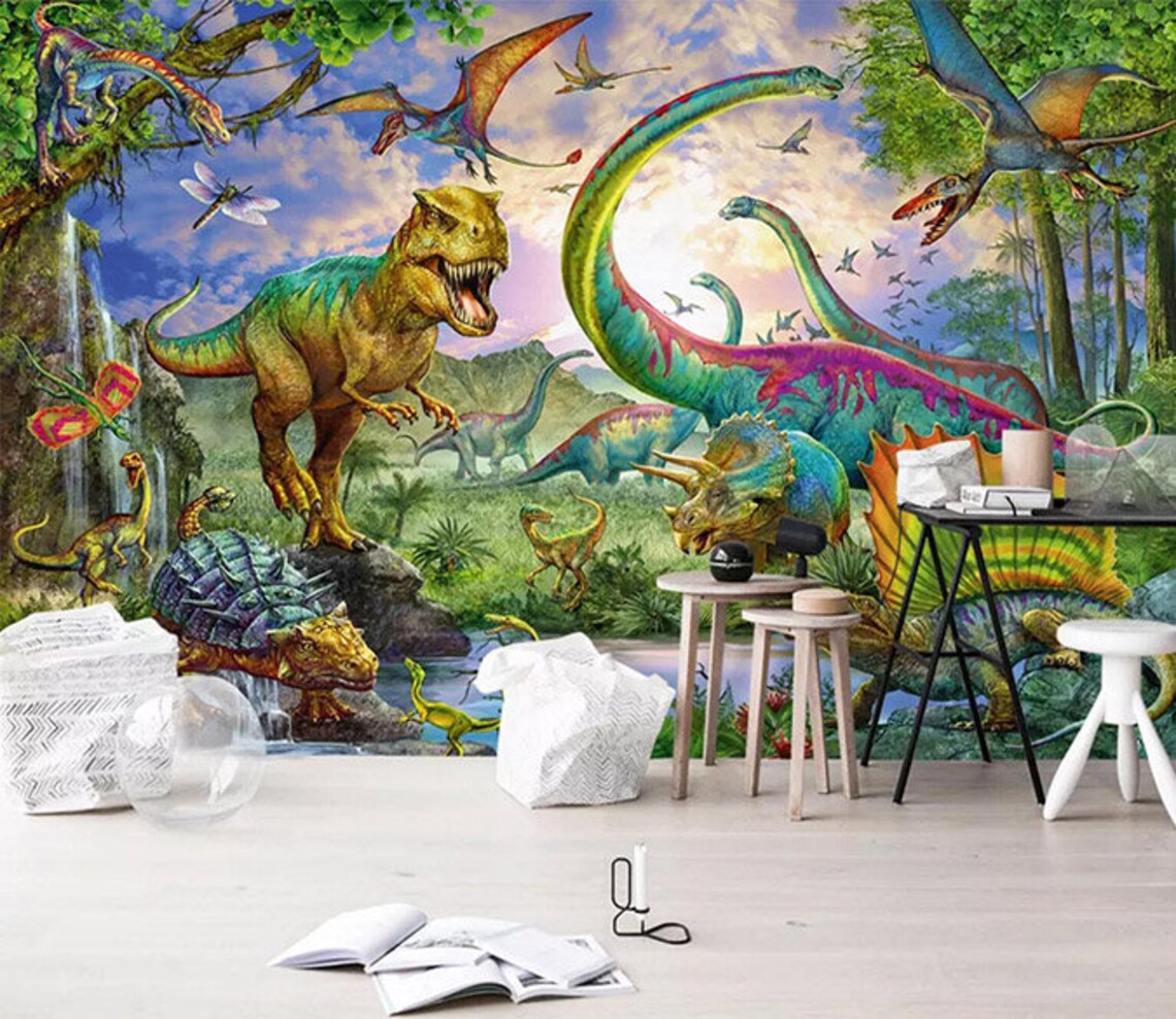 Dinosaur Tree 2123 Wallpaper Mural Self Adhesive Peel and - Etsy