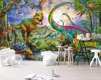 Dinosaur Tree 2123 Wallpaper Mural Self Adhesive Peel and Stick Wall Sticker Wall Decoration Design Removable