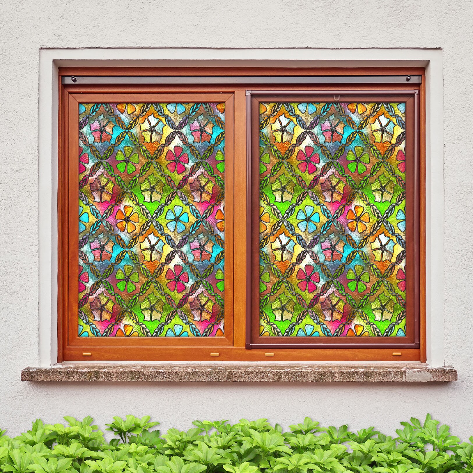 3D Colored Flowers W1221 Window Film Print Sticker Cling Etsy UK