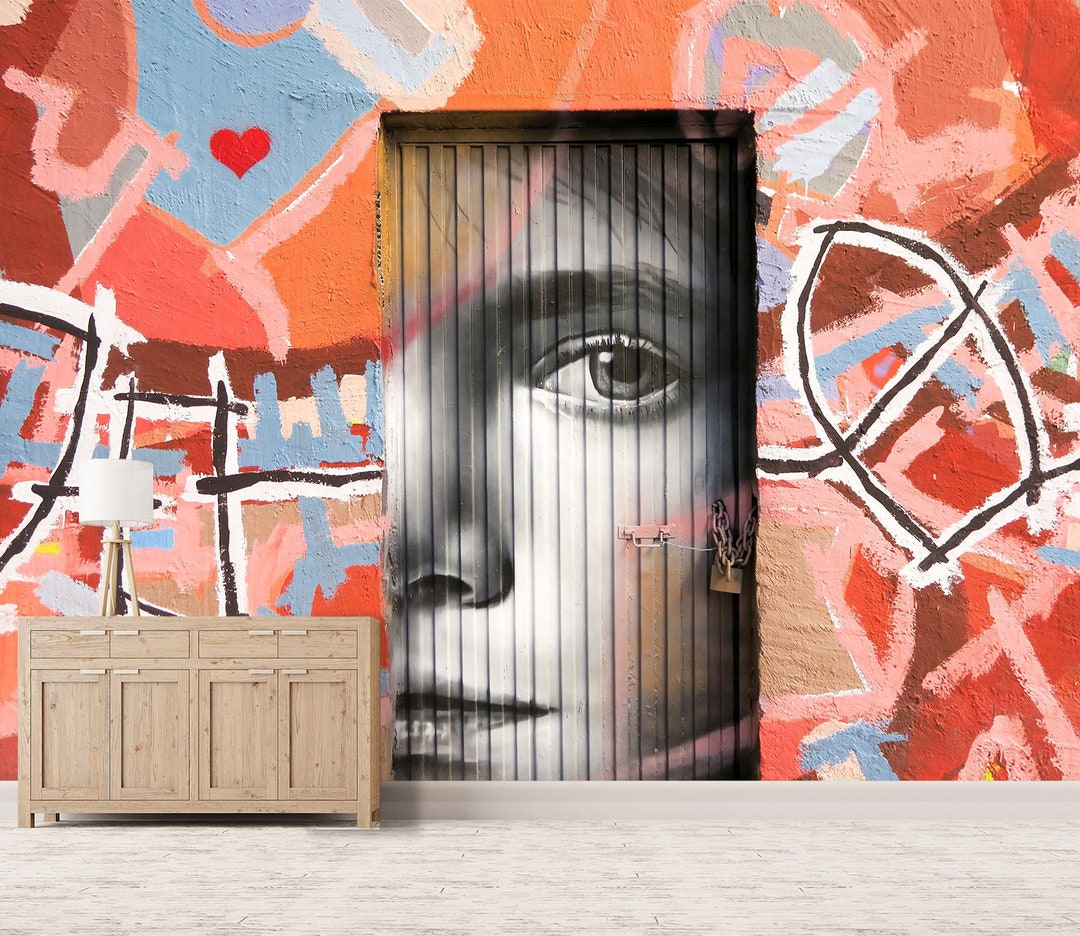 Graffiti Wall Painting 1179 Wallpaper Mural Self Adhesive Peel Etsy
