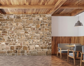 Pared de piedra 2929 Papel pintado Mural Autoadhesivo Peel y Stick pared pegatina pared decoración diseño extraíble