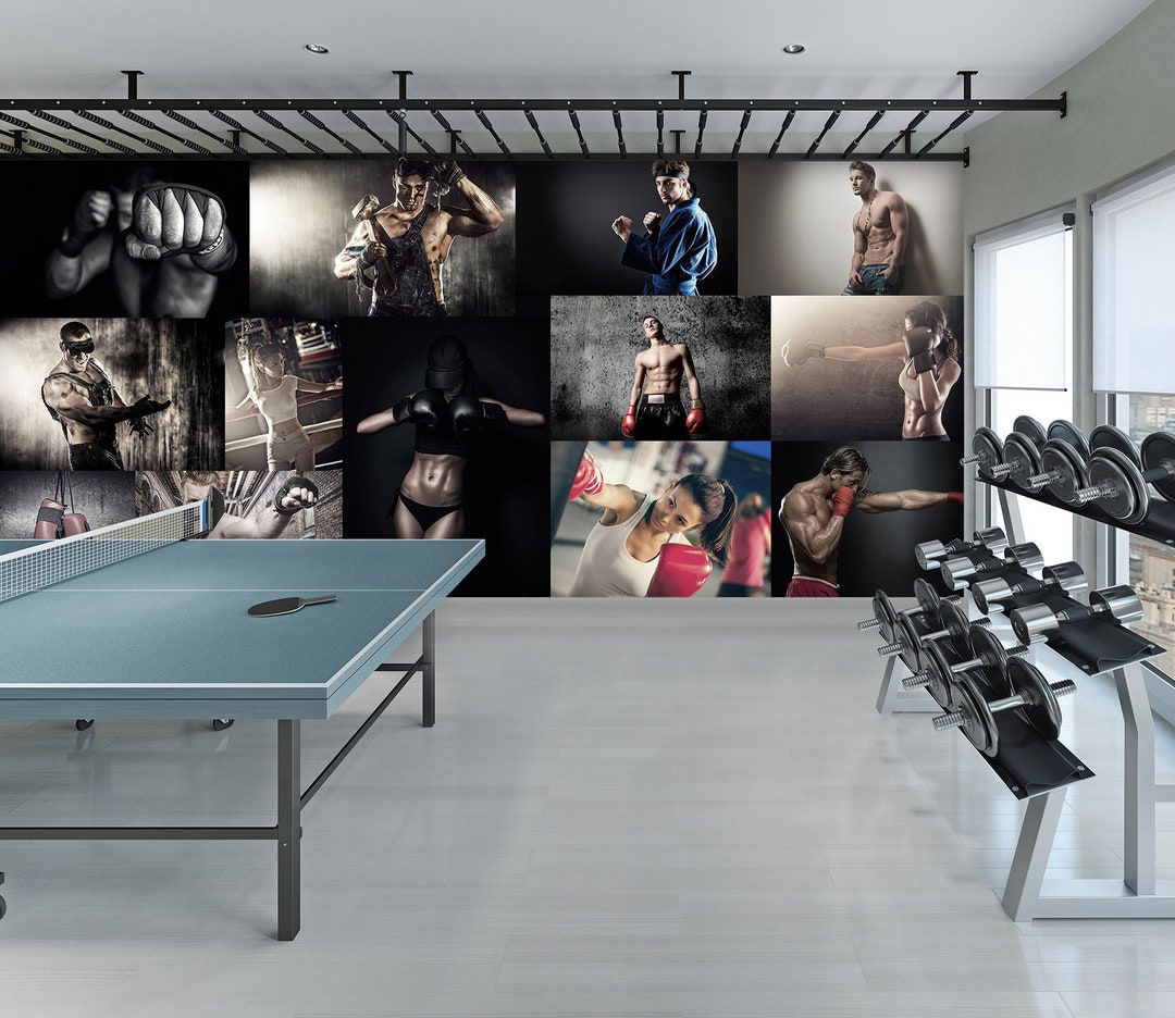 3D Boxing Training 5044 Gym Sports Wallpaper Mural Self Adhesive Peel