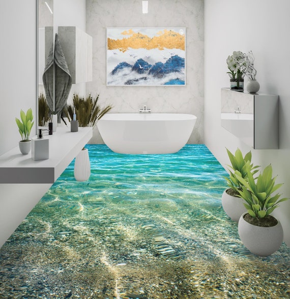 Papier Peint 3D Panda Et Étoiles De Mer – Q10298 – Peinture Murale Sol Plafond