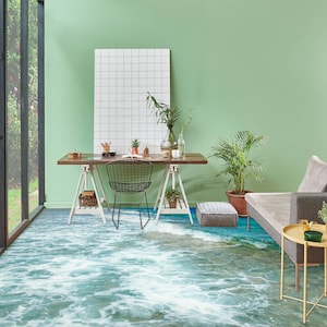 3D Nature Cool Sea 3361 Floor Wallpaper Murals Self-Adhesive Removable Kitchen Bath Floor Waterproof floor Rug Mat Print Epoxy 2023