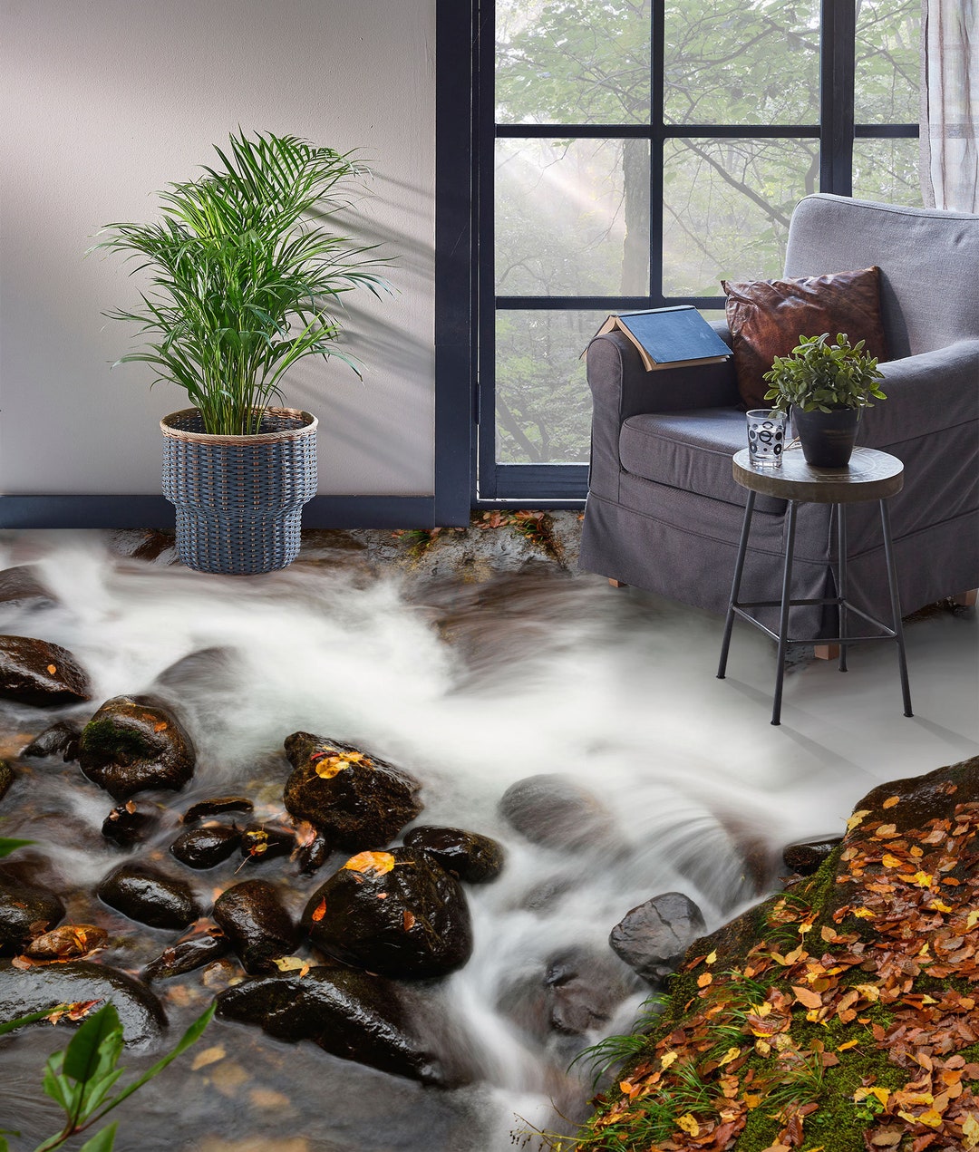 3D Stone River 2653 Floor Wallpaper Murals Self-adhesive Removable ...