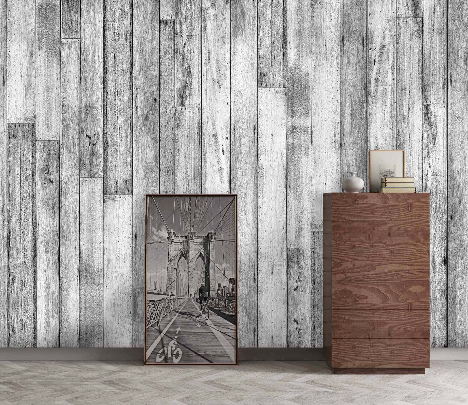 123x87312x219cm Grey Wooden Wall 1092 Wallpaper | Etsy