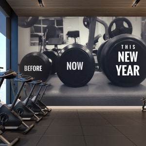 3D Fitness Progress 5230 Palestra Sport Wallpaper Murale Autoadesivo Peel and Stick Wall Sticker Wall Decoration Allenamento rimovibile
