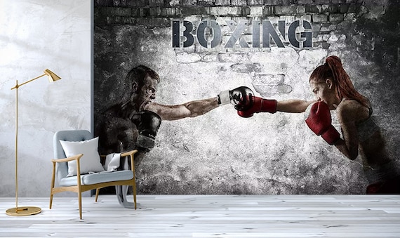 Woman Boxing 2524 Wallpaper Mural Self Adhesive Peel and Stick Wall Sticker  Wall Decoration Design Removable 