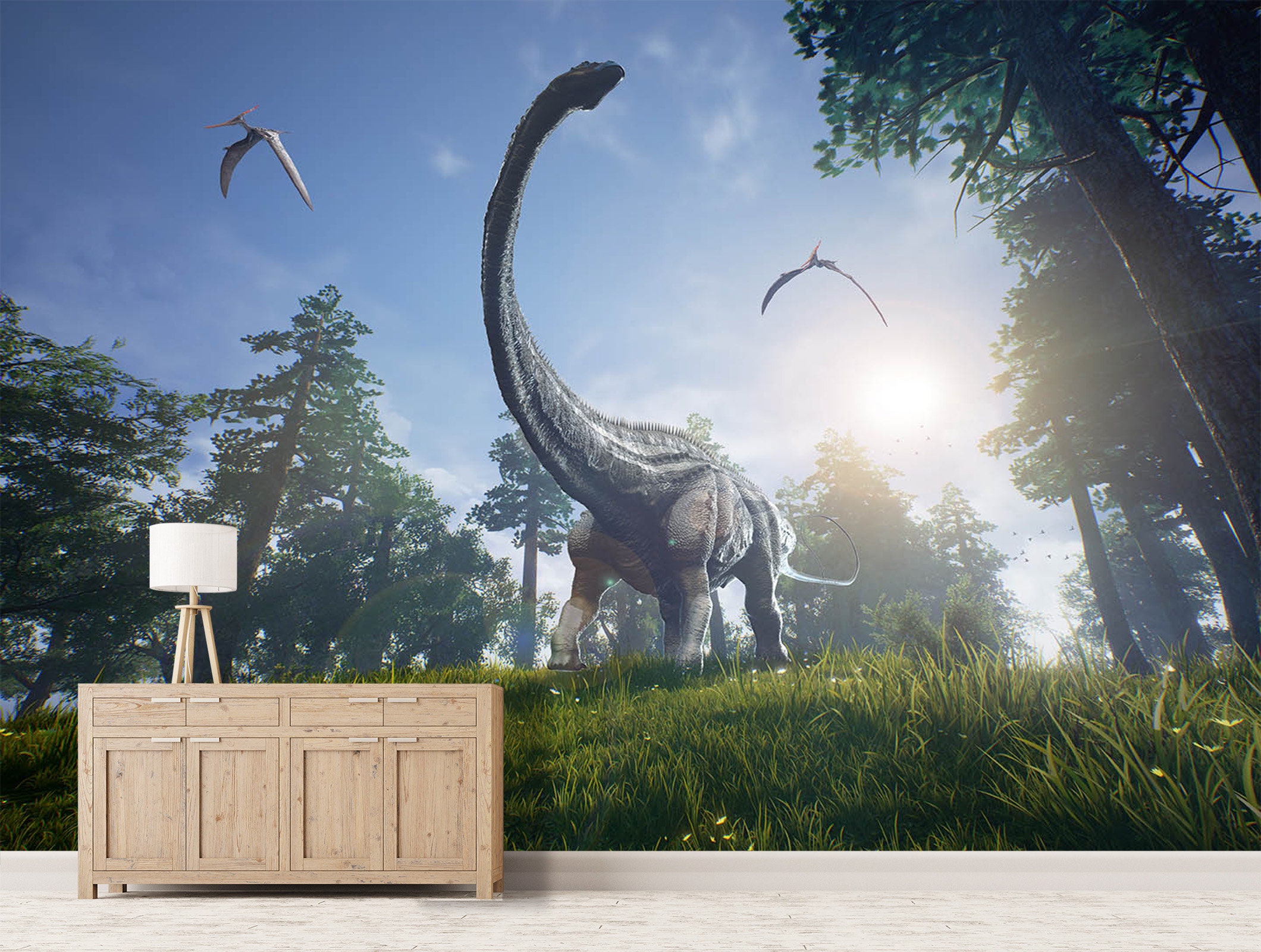 Thunder Dragon Forest 1817 Wallpaper Mural Self Adhesive Peel and Stick ...