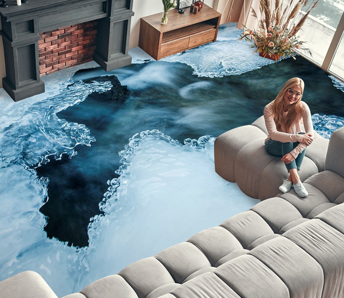 3D Frozen Lake 3227 Floor Wallpaper Murals Self-adhesive Removable ...
