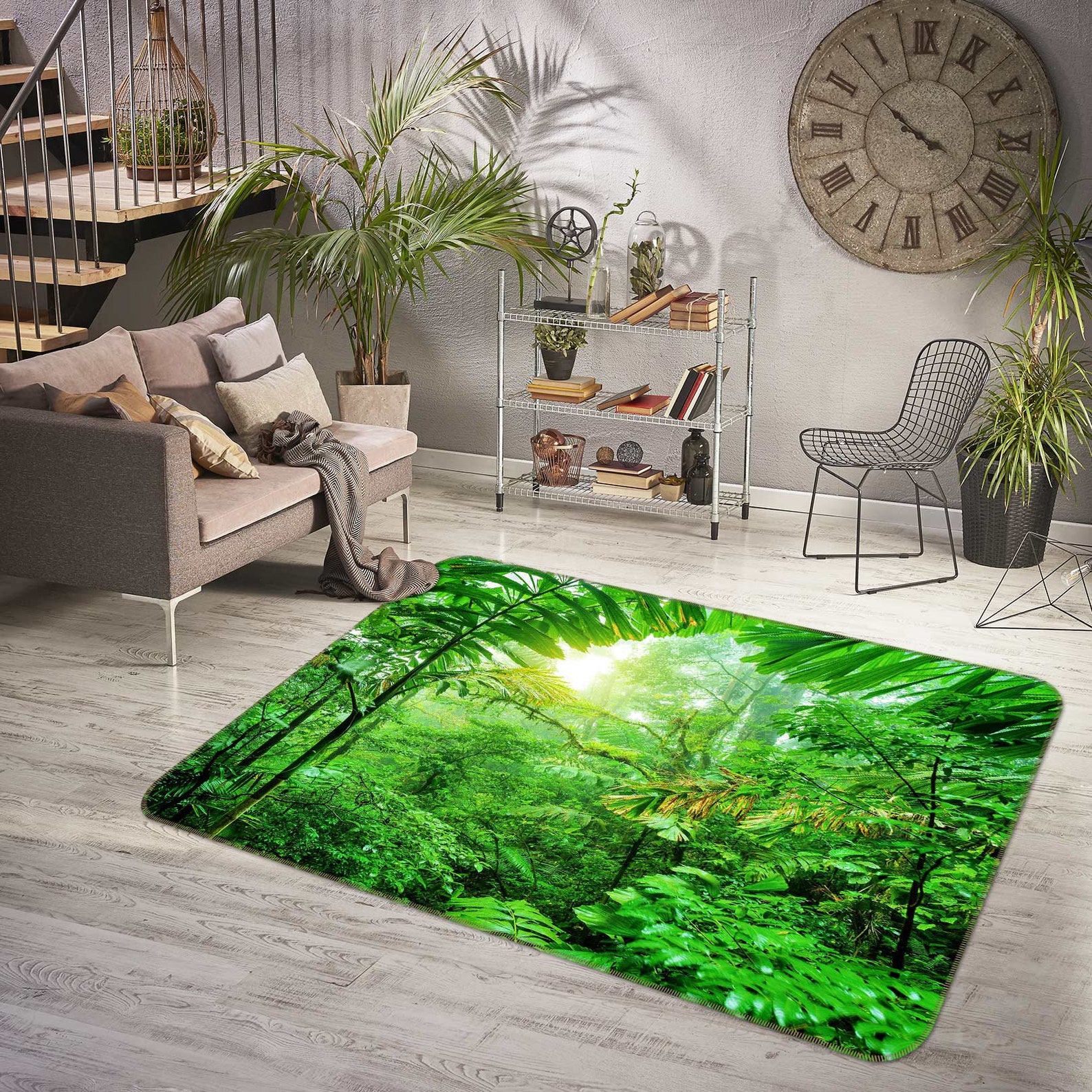 3D Lush Green Forest FA5537 Floor Non Slip Rug Carpet Room Mat Etsy