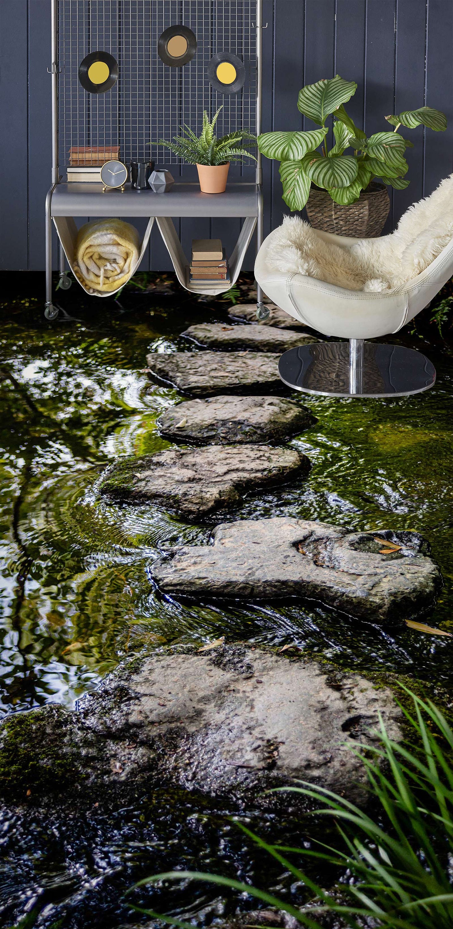 3D Stone Lake 2676 Floor Wallpaper Murals Self-adhesive Removable ...