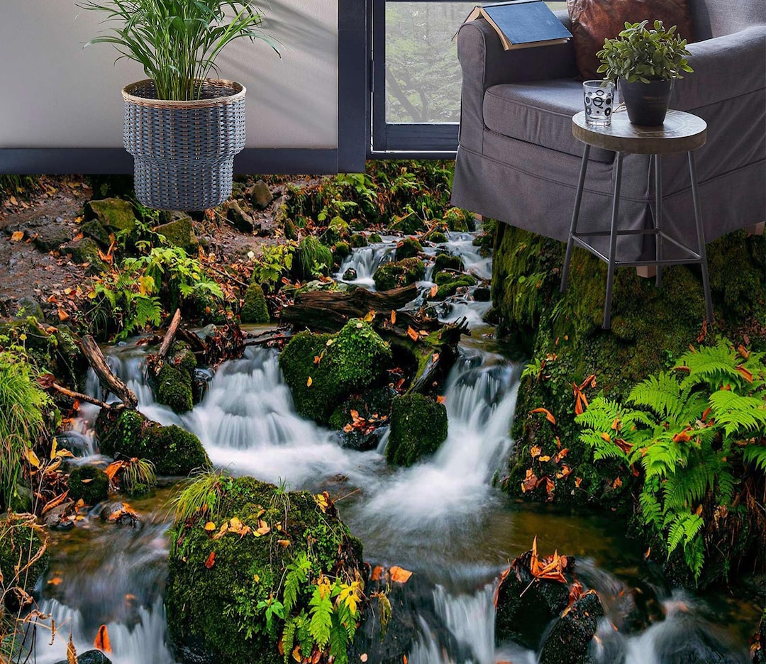 3D River Stones 3600 Floor Wallpaper Murals Self-adhesive Removable ...