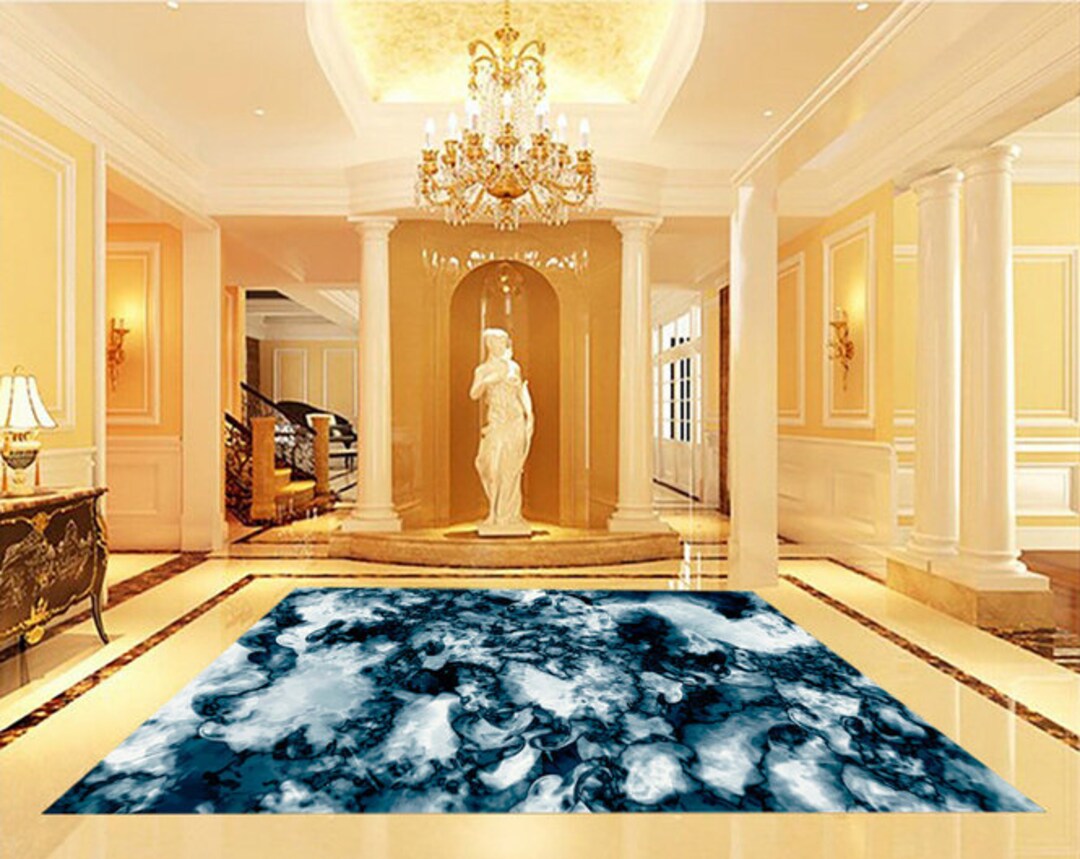 3D Blue Abstract 0761 Floor Wallpaper Murals Self-adhesive Removable