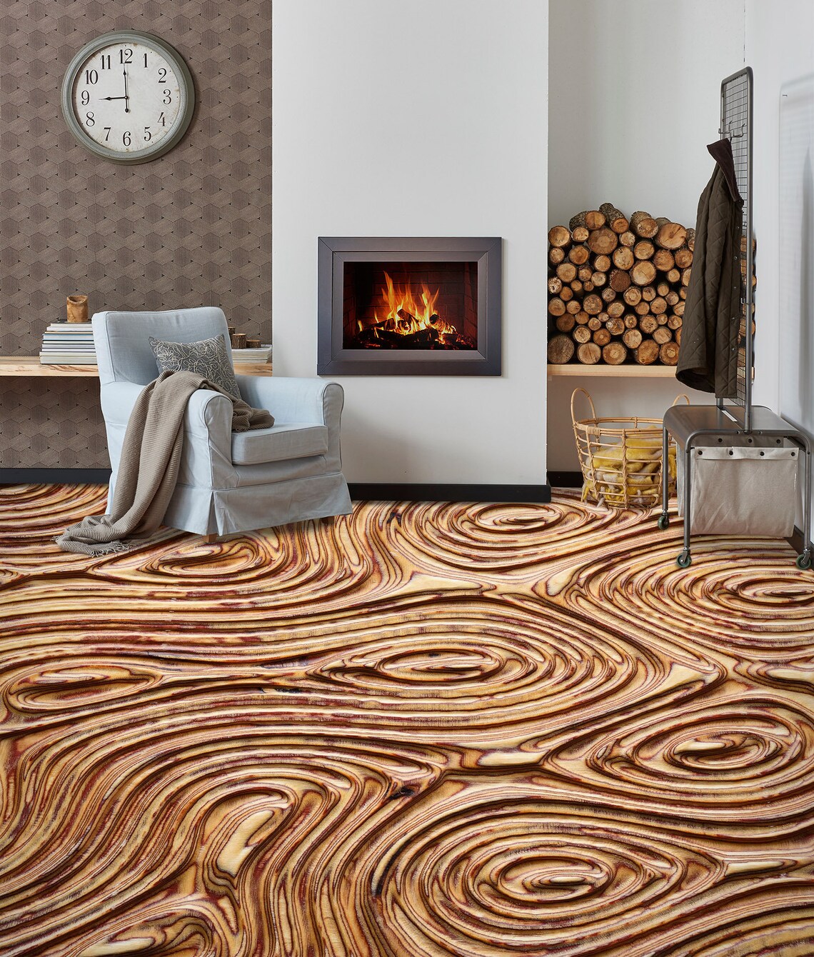3D Wood Grain Art 6544 Floor Wallpaper Murals Selfadhesive Etsy