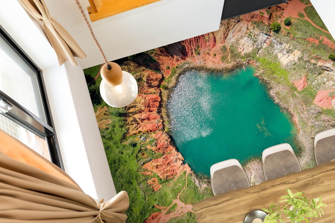 3D Lake View 5239 Floor Wallpaper Murals Self-adhesive Removable ...