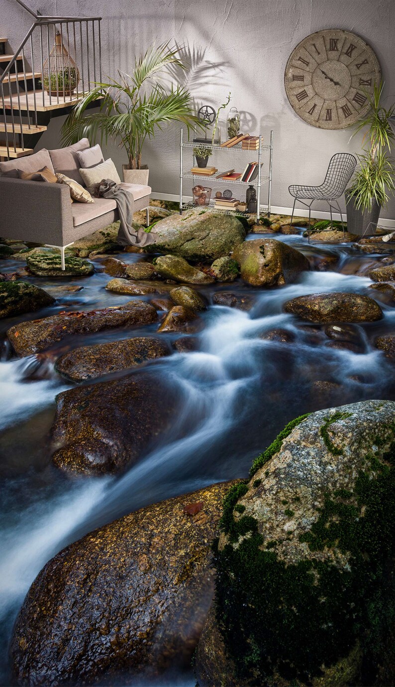3D Stone River 3796 Floor Wallpaper Murals Self-adhesive Removable ...
