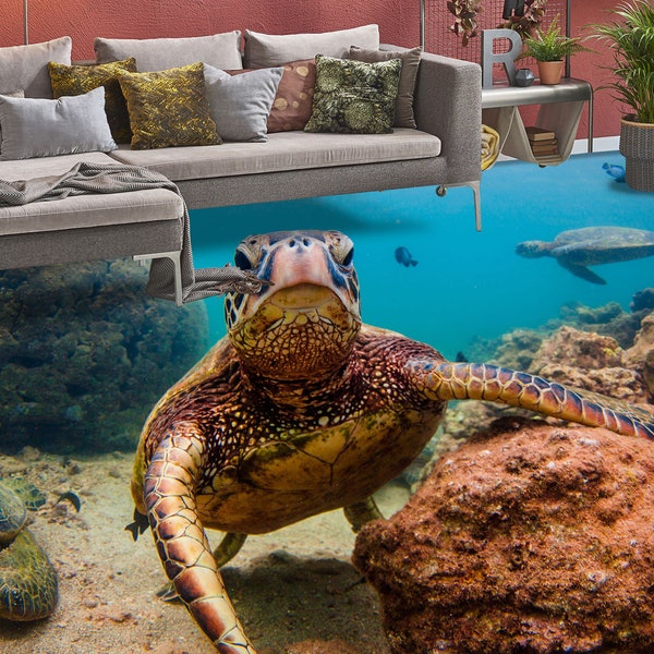 Beach Floor Wallpaper Etsy