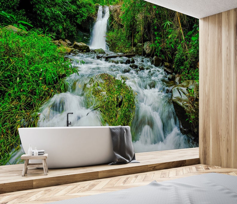 Forest River 1190 Wallpaper Mural Self Adhesive Peel and Stick Etsy