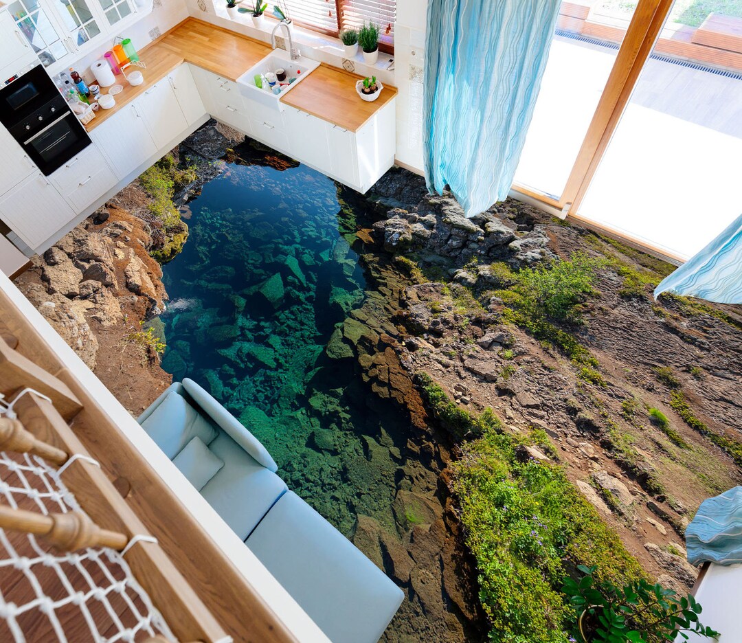 3D Small Lake 2254 Floor Wallpaper Murals Self-adhesive Removable ...