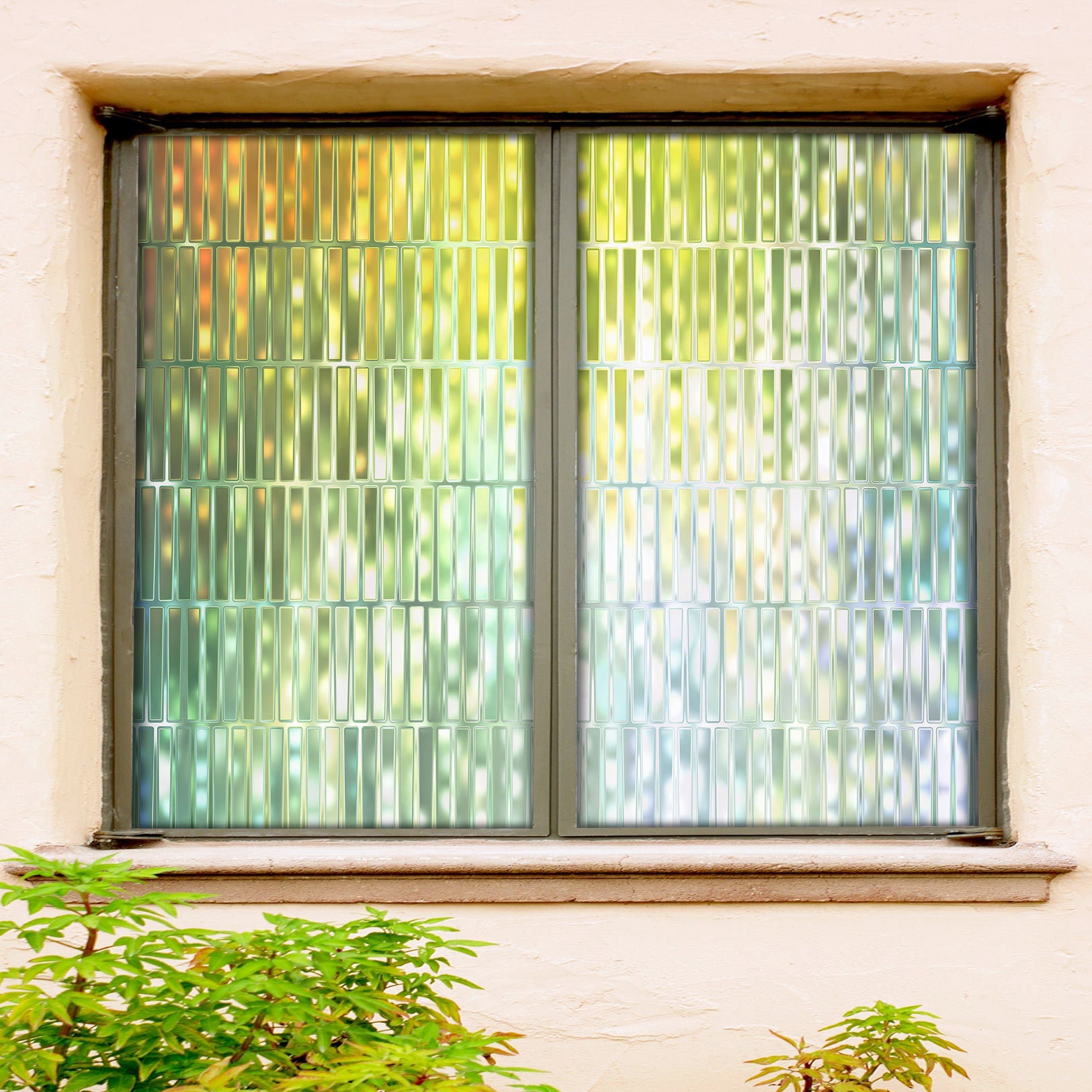 3D Transparent Texture W5110 Window Film Print Sticker Cling Stained Glass Xmas Window Decor UV Heat Control Glass Privacy Window Film Rose