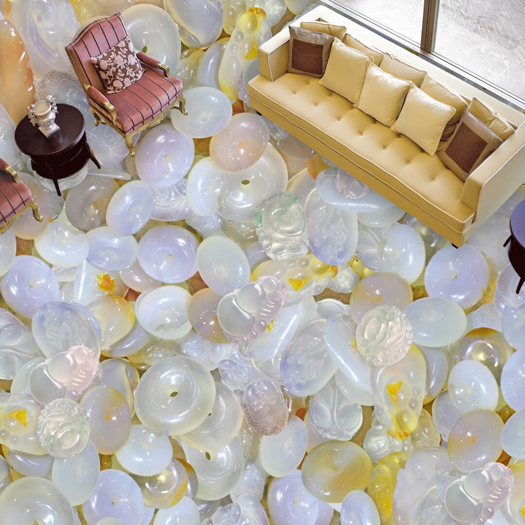 3D White Jade 1526 Floor Wallpaper Murals Self-adhesive - Etsy