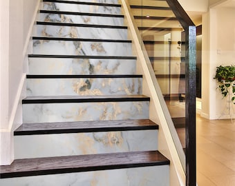 3D Grey Texture SS0326 Pattern Tile Marble Stair Risers Decoration Photo Self-adhesive Mural Vinyl Decal Wallpaper Murals Wallpaper Mural