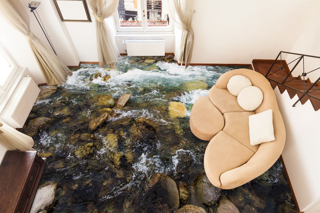 3D Ocean Stones 5591 Floor Wallpaper Murals Self-adhesive Removable ...