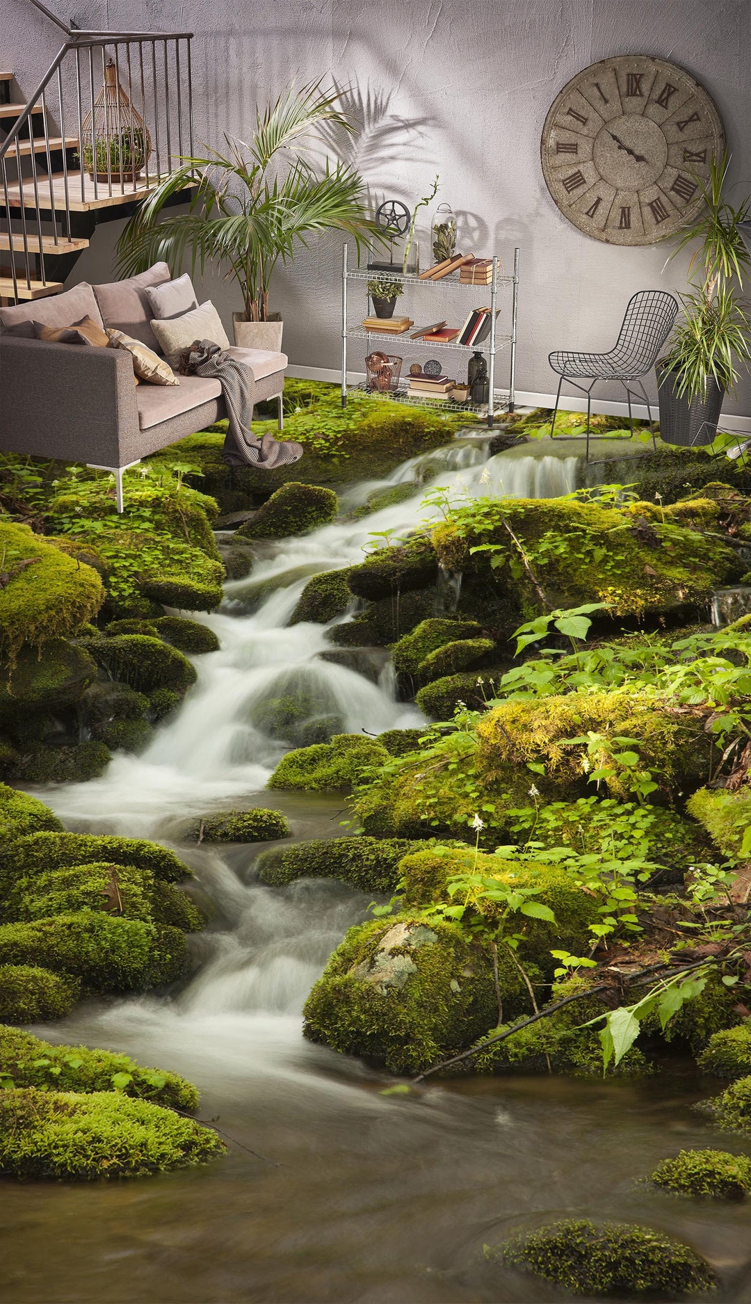 3D Colorful Leaves Floor Mural  Non-slip, Waterproof  & Removable Rug Mat & Floor Murals