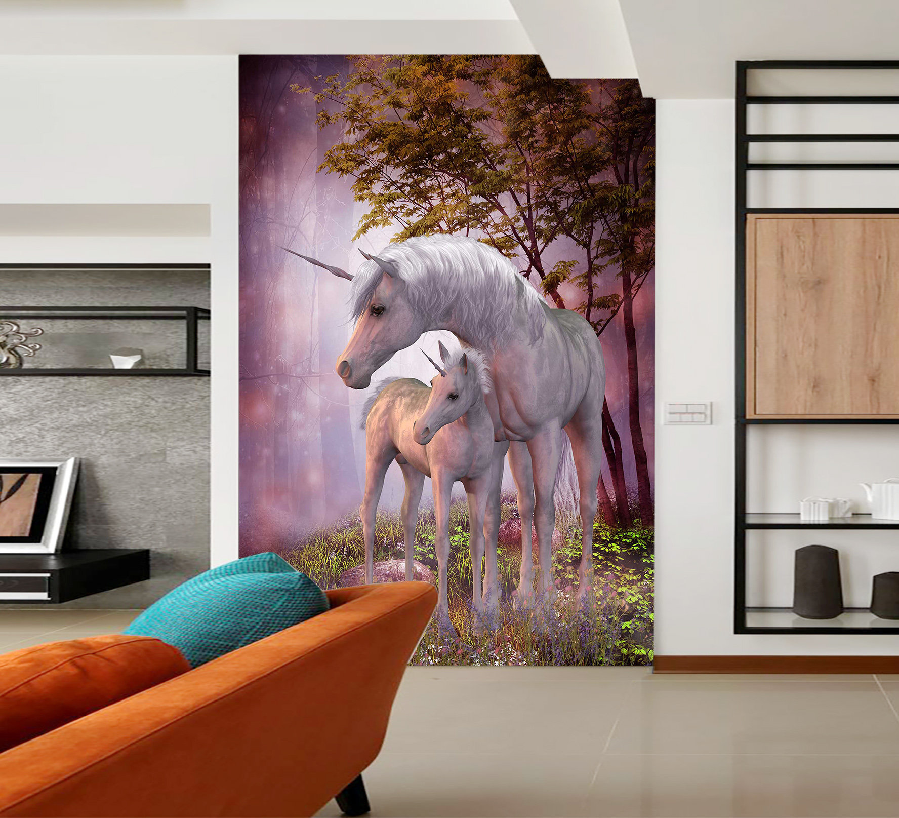 Pink Unicorn 2179 Wallpaper Mural Self Adhesive Peel and Stick | Etsy