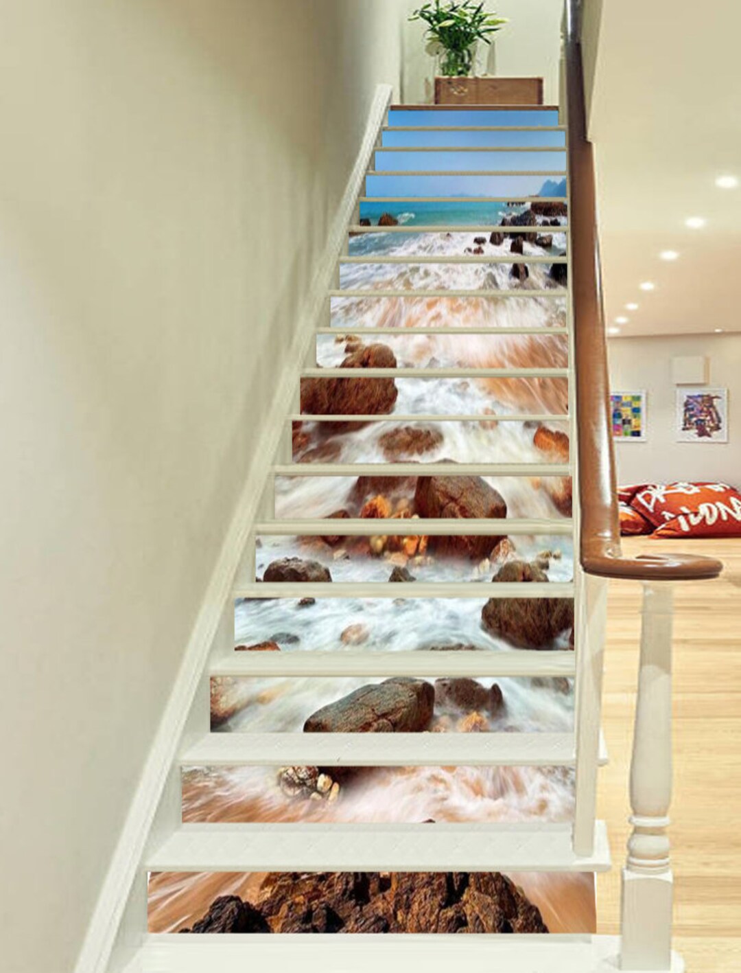 3D Beach Stones 11973 Marco Carmassi Door Mural
