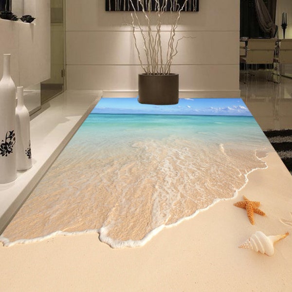 Beach Floor Wallpaper Etsy