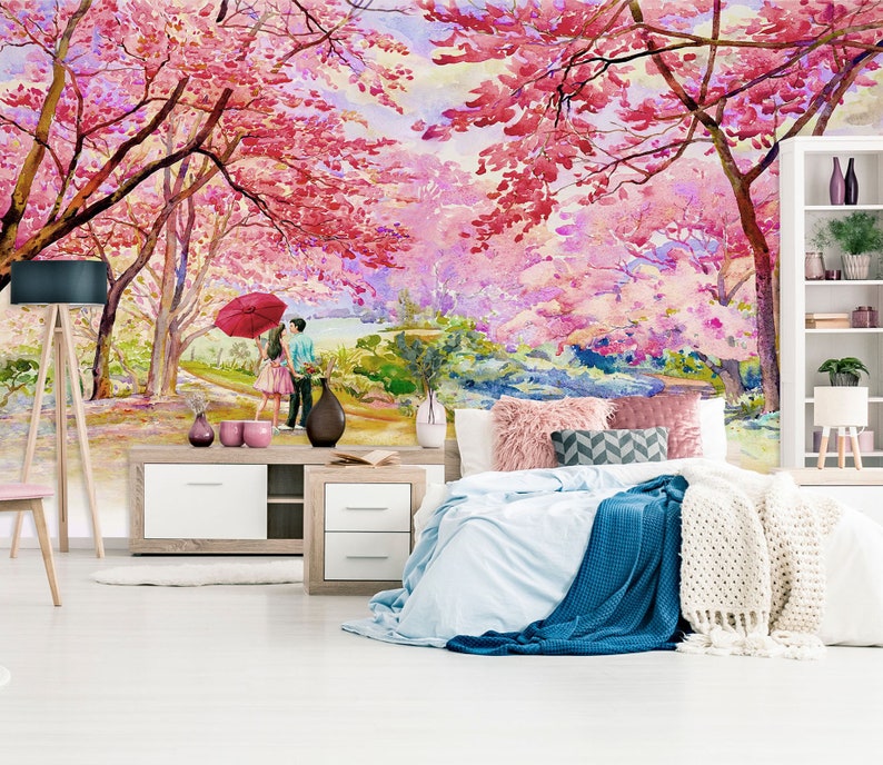 Peach Blossom 1567 Wallpaper Mural Self Adhesive Peel and | Etsy