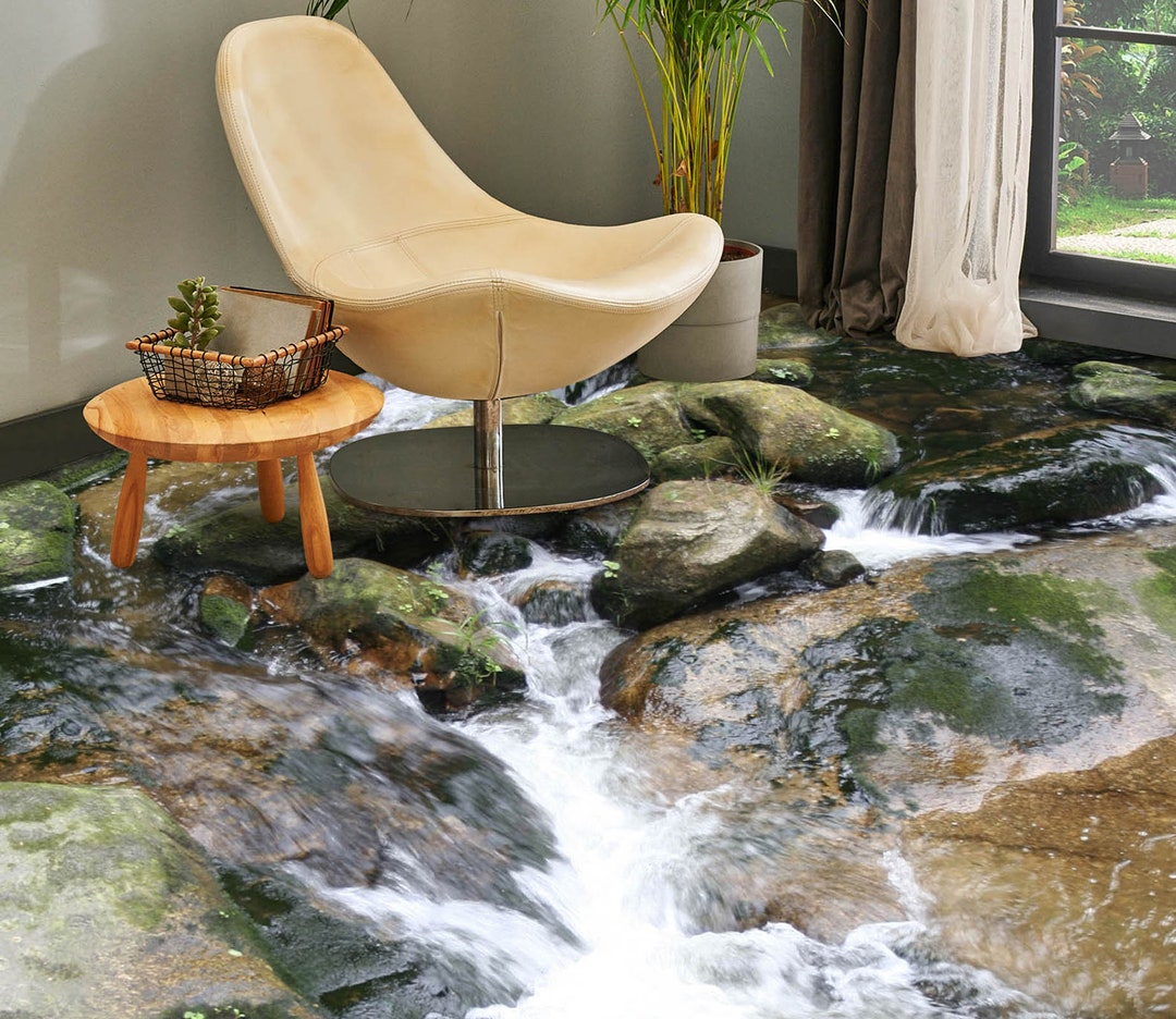 3D River Stones 3692 Floor Wallpaper Murals Self-adhesive Removable ...