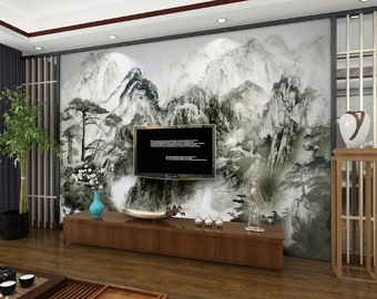 Mountain Painting A209 Wallpaper Mural Self Adhesive Peel and Stick Wall Sticker Wall Decoration Design Removable