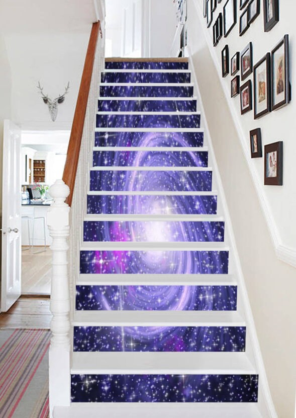 3D Purple Vortex SS500 Pattern Tile Marble Stair Risers | Etsy