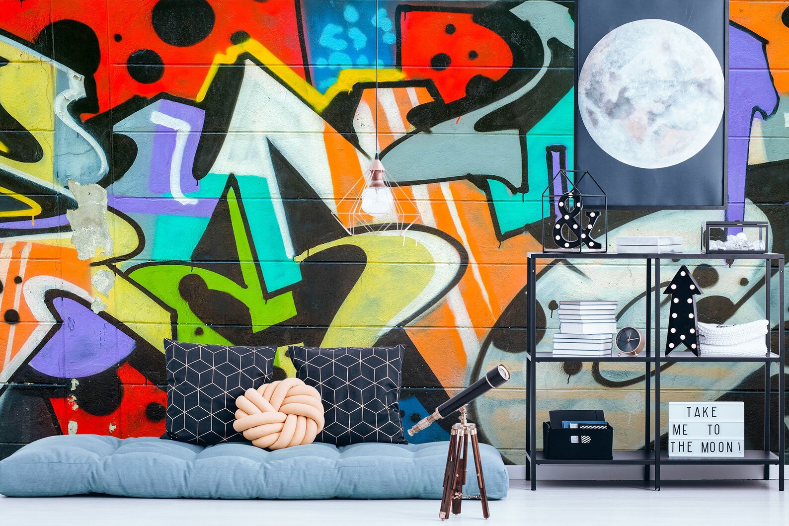 Painted Wall 1141 Wallpaper Mural Self Adhesive Peel and Stick | Etsy