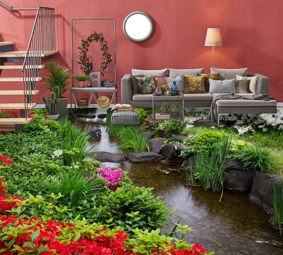 3D Lake Grass WC2487 Wall Murals