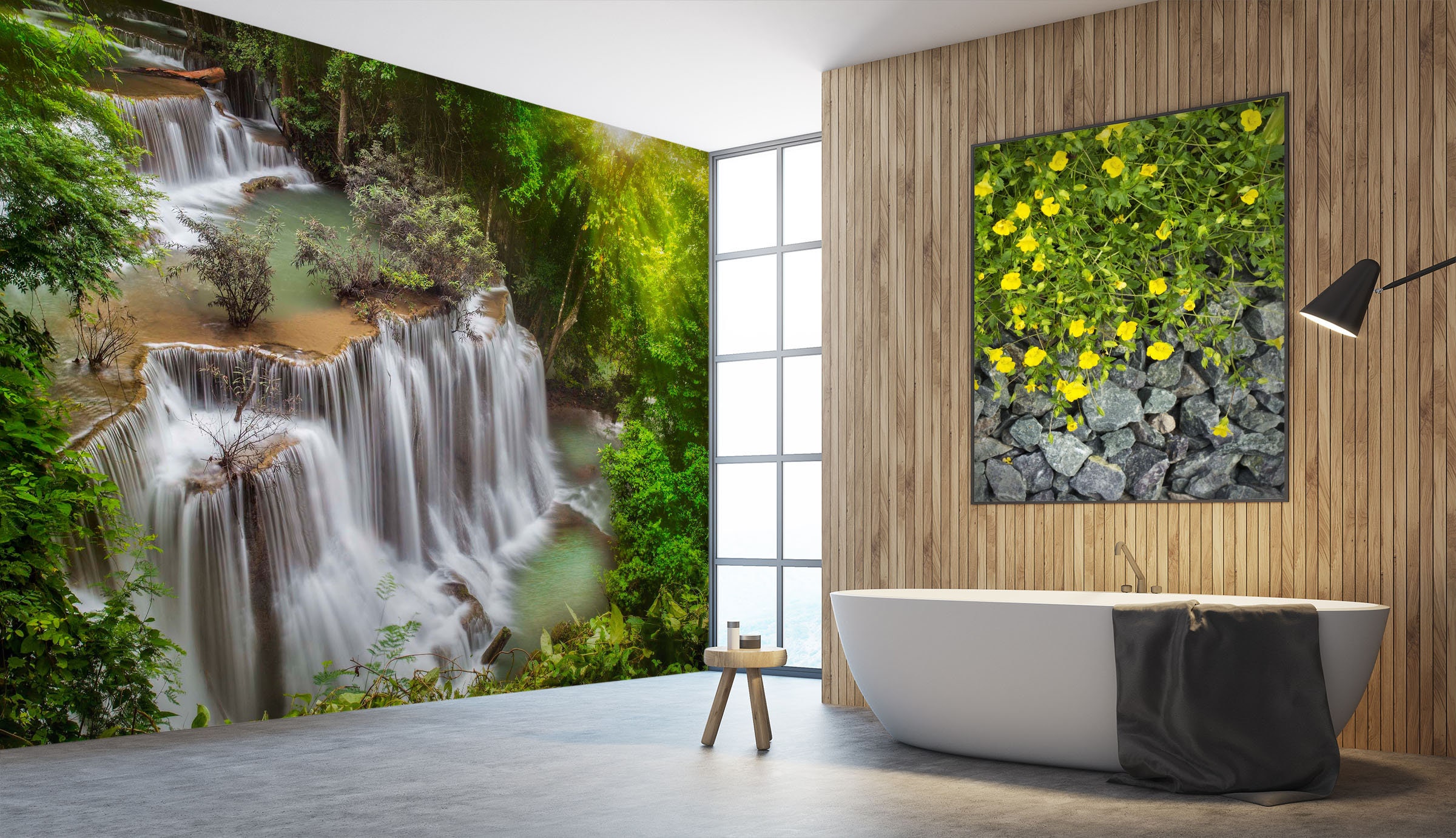 Waterfall Landscape 1425 Wallpaper Mural Self Adhesive Peel and Stick ...