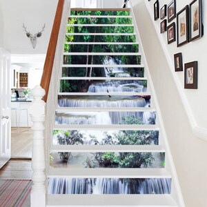 Déco Murale 3D Pour Contremarches D'Escalier – Autocollant Forêt Avec Arbres, Cave Trees 262