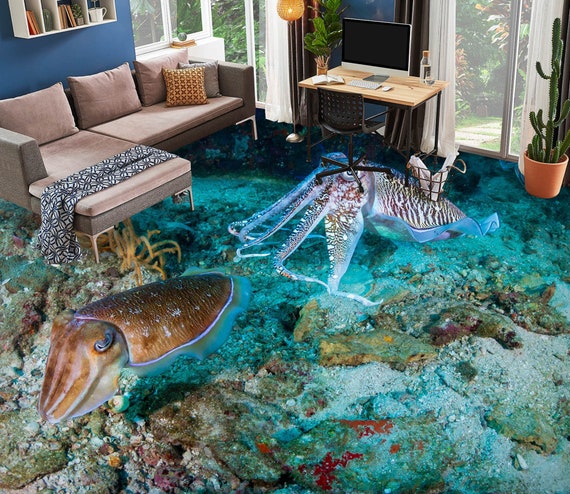 3D vida marina especial 8820 piso fondos de pantalla murales - Etsy España