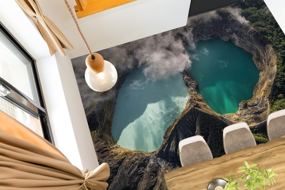 3D Natural Lake 5945 Floor Wallpaper Murals Self-adhesive Removable ...